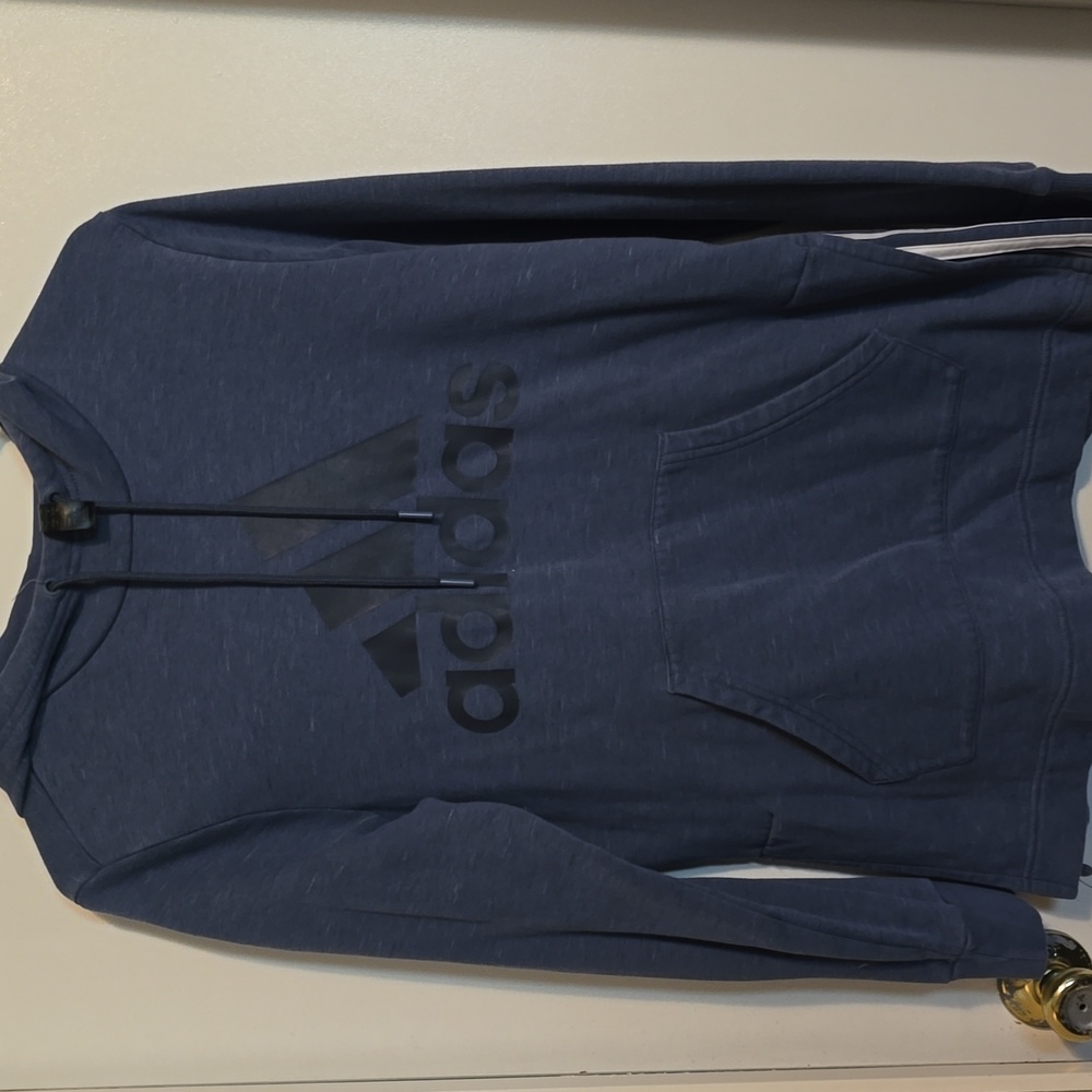 Adidas Navy Hoodie with Black Logo